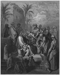 La Biblia de Gustave Doré: Jesús bendiciendo a los niños